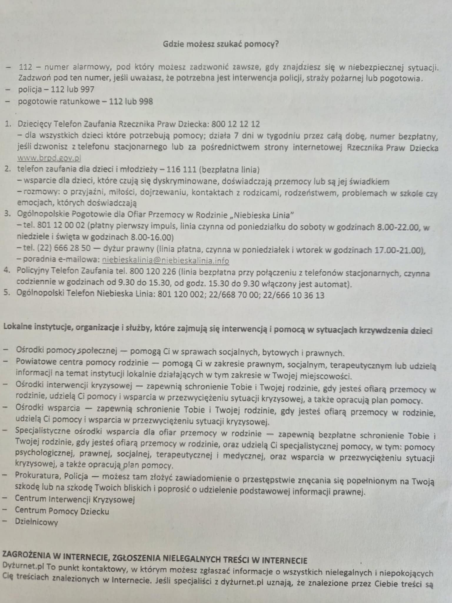 gdnie mozesz szukac pomocy