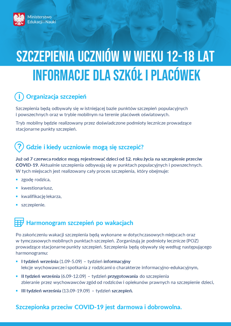 szczepienia uczniow